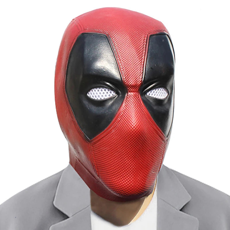 Máscara Cosplay Deadpool Wade Wilson – Latex Macio, Adulto, Divertida para Festas e Halloween