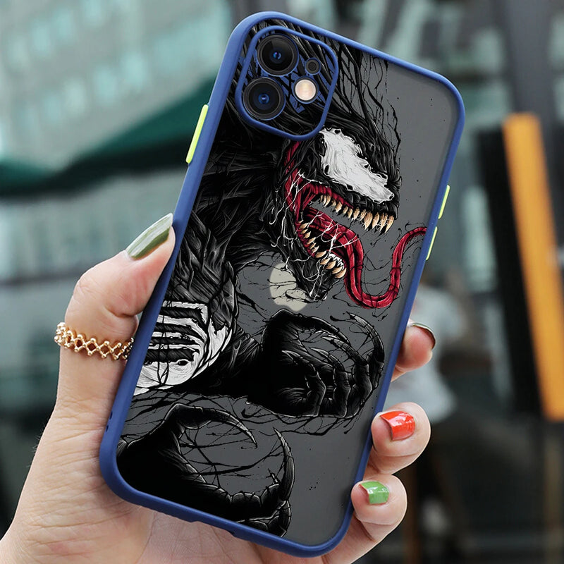 Capa de Proteção Marvel Venom para iPhone 11, 12, 13, 14 e 15 Pro Max