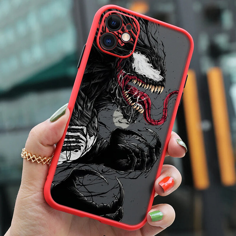 Capa de Proteção Marvel Venom para iPhone 11, 12, 13, 14 e 15 Pro Max