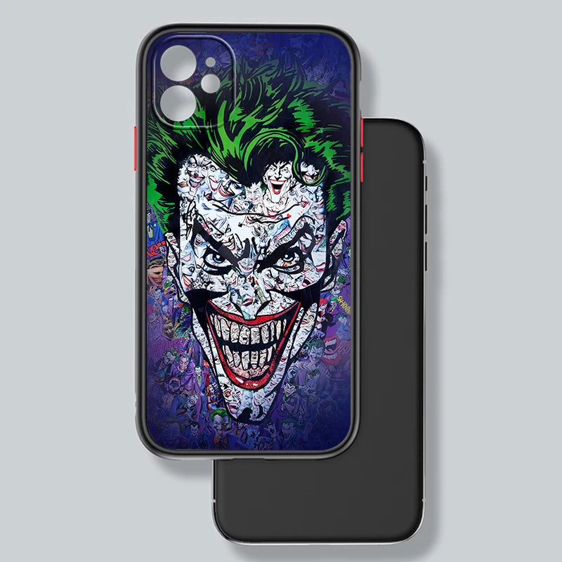 Capa de Proteção Translúcida Fosca Harley Quinn & Joker para iPhone 11, 12, 13, 14 e 15