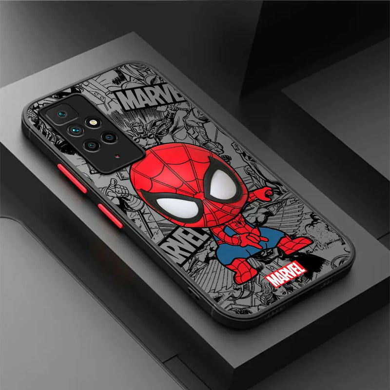 Capa de Proteção de Celular Shockproof Groot e Spiderman para Xiaomi Redmi