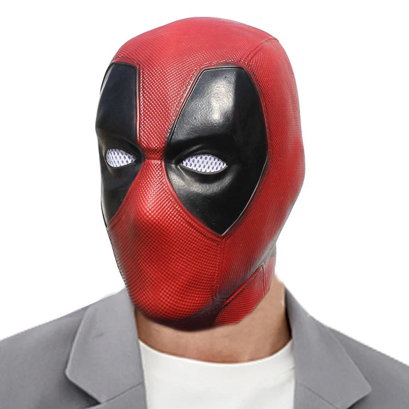 Máscara Cosplay Deadpool Wade Wilson – Latex Macio, Adulto, Divertida para Festas e Halloween