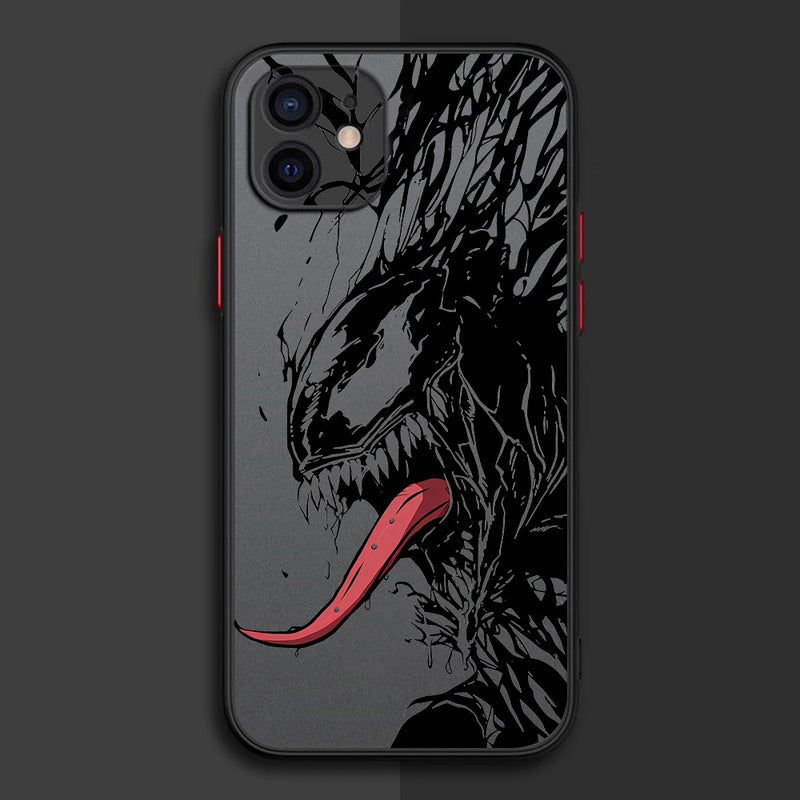 Capa de Proteção Marvel Venom para iPhone 11, 12, 13, 14 e 15 Pro Max