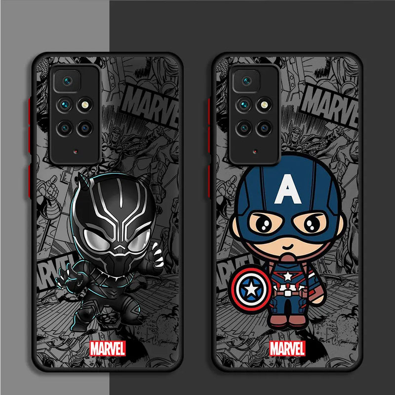 Capa de Proteção de Celular Shockproof Groot e Spiderman para Xiaomi Redmi